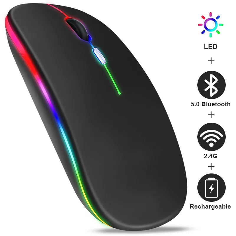 Rechargeable Wireless Optical Mouse, Wireless Gamer 2.4GHz Mouse
